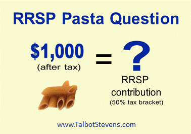 RRSP Pasta Question